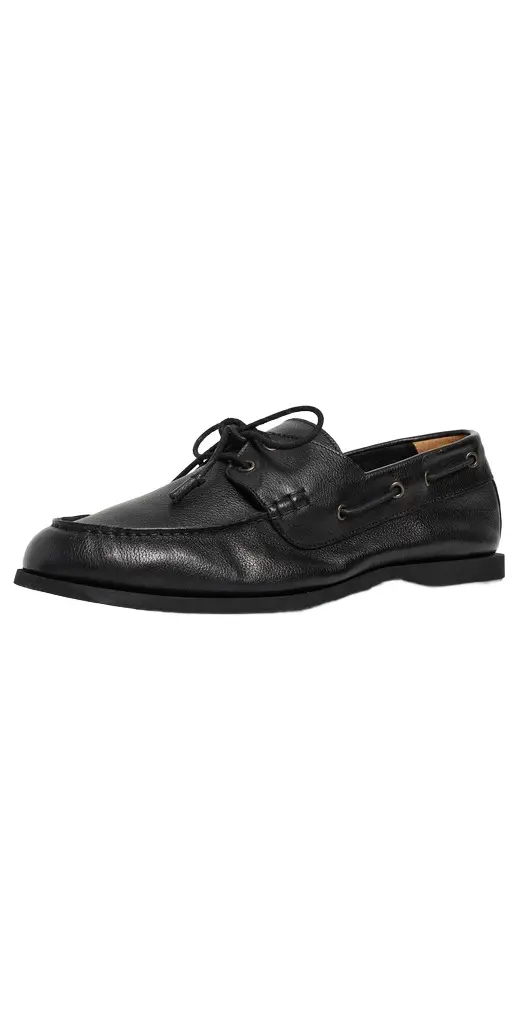Frescobol Carioca Marina Pebbled Leather Deck Loafers