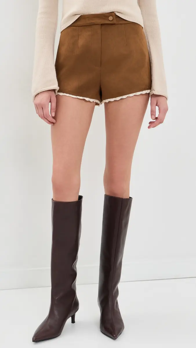 ASTR The Label Kya Faux Suede Shorts | Thumbnail 2 ASTR The Label Kya Faux Suede Shorts | Thumbnail 2