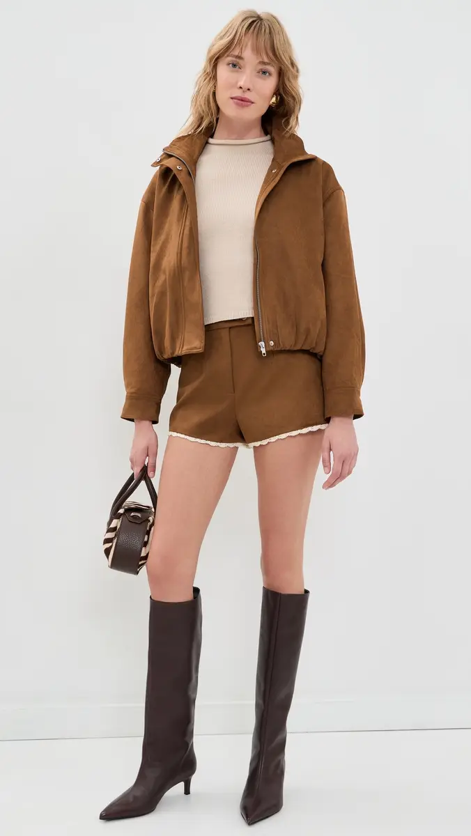 ASTR The Label Kya Faux Suede Shorts | Thumbnail 5 ASTR The Label Kya Faux Suede Shorts | Thumbnail 5