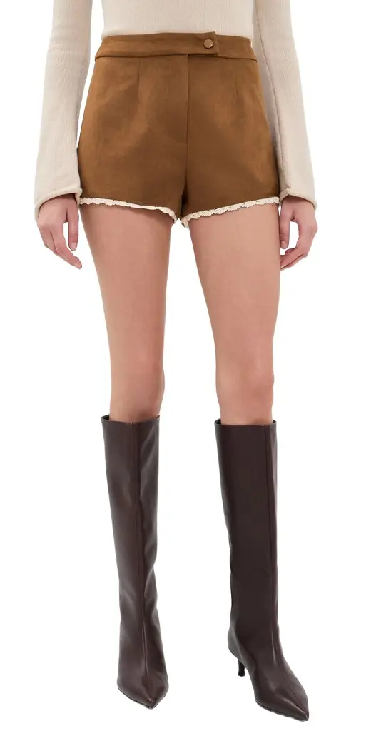 ASTR The Label Kya Faux Suede Shorts