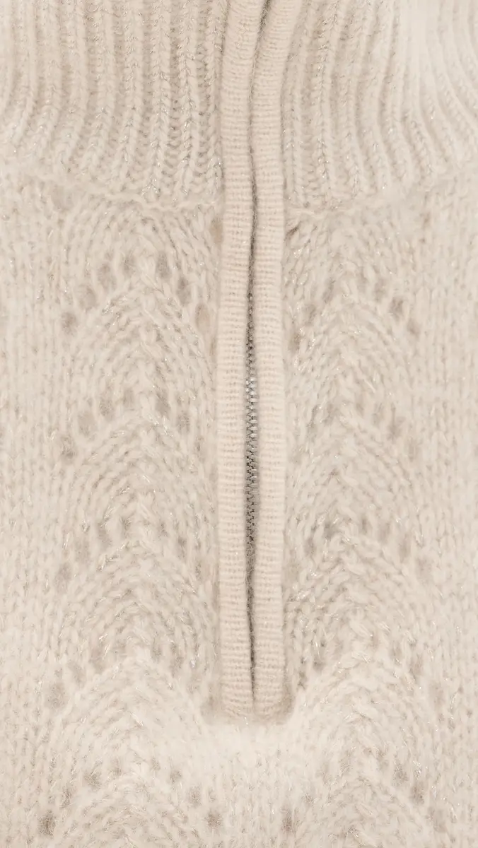 Frame The Airy Metallic Zip Sweater | Thumbnail 6 Frame The Airy Metallic Zip Sweater | Thumbnail 6