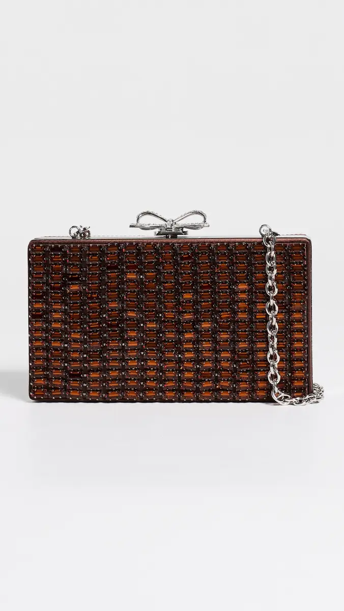 Self-Portrait Brown Chainmail Clutch Bag | Thumbnail 2 Self-Portrait Brown Chainmail Clutch Bag | Thumbnail 2