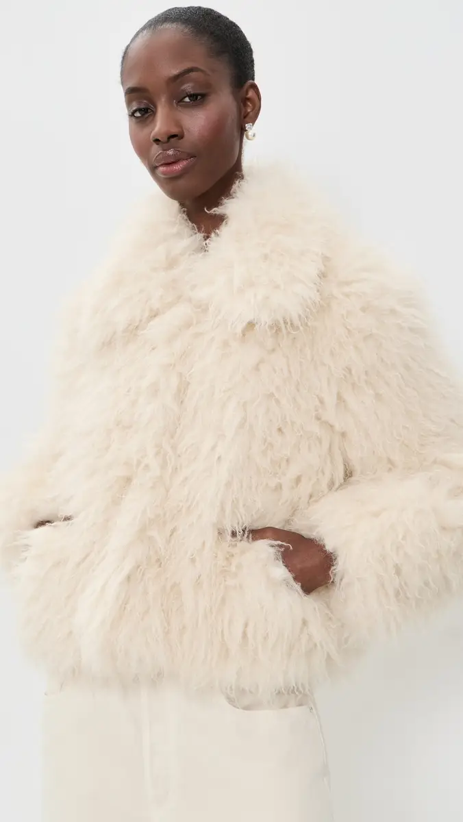 Cinq à Sept Curly Faux Shearling Geraldine Coat | Thumbnail 2 Cinq à Sept Curly Faux Shearling Geraldine Coat | Thumbnail 2
