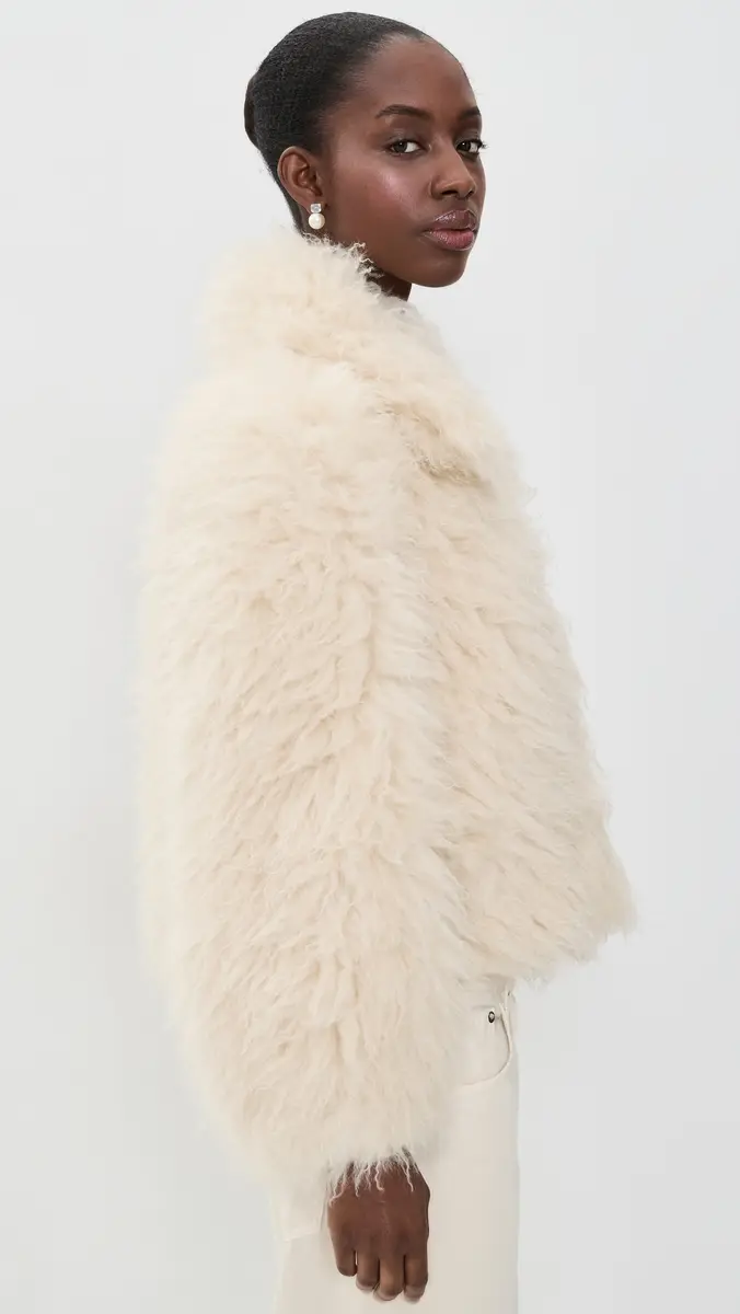 Cinq à Sept Curly Faux Shearling Geraldine Coat | Thumbnail 4 Cinq à Sept Curly Faux Shearling Geraldine Coat | Thumbnail 4