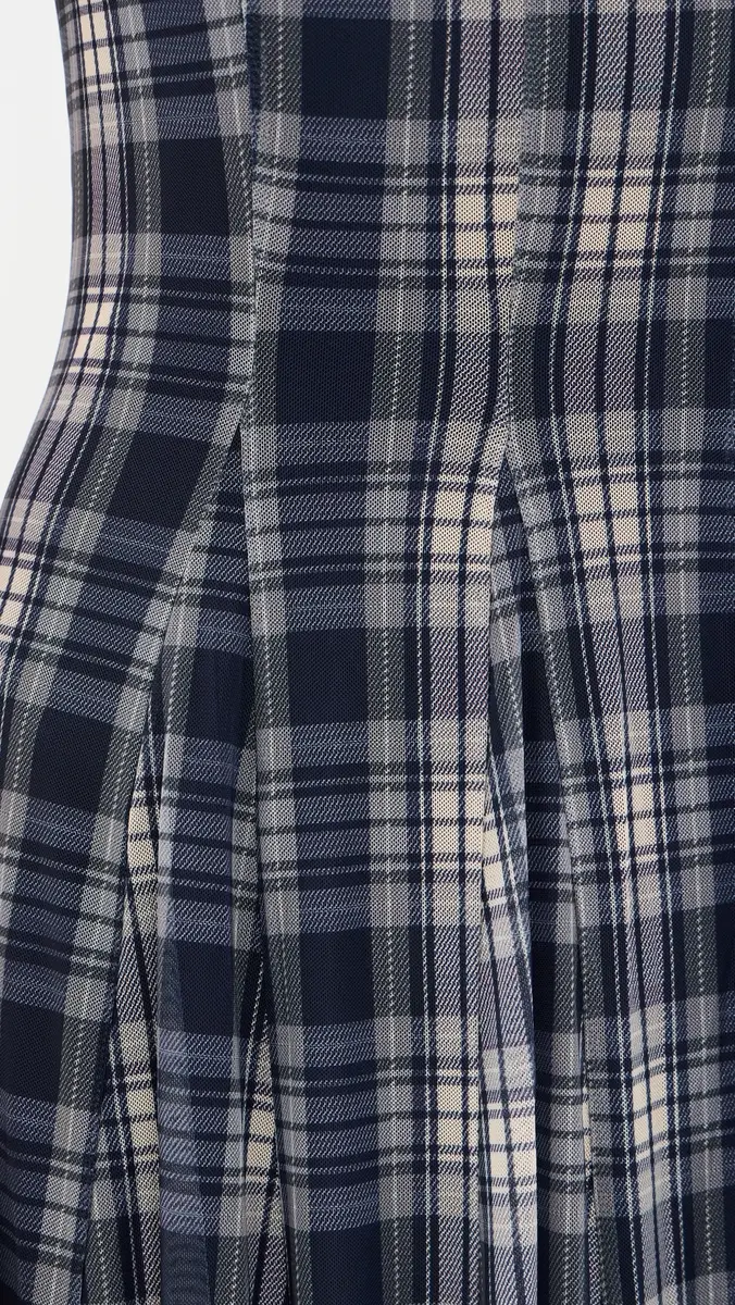 Another Girl Mesh Check Godet Maxi Dress | Thumbnail 6