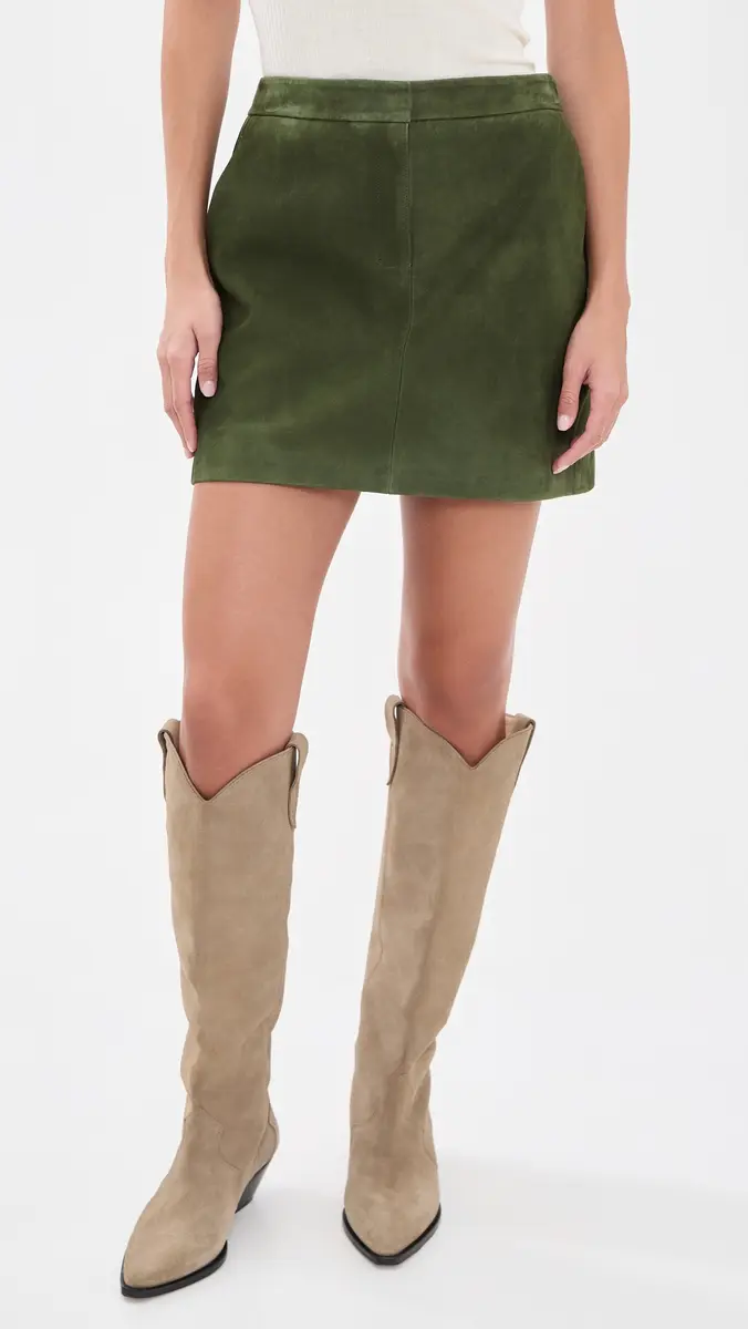 Theory Mini Suede Trouser Skirt | Thumbnail 2 Theory Mini Suede Trouser Skirt | Thumbnail 2