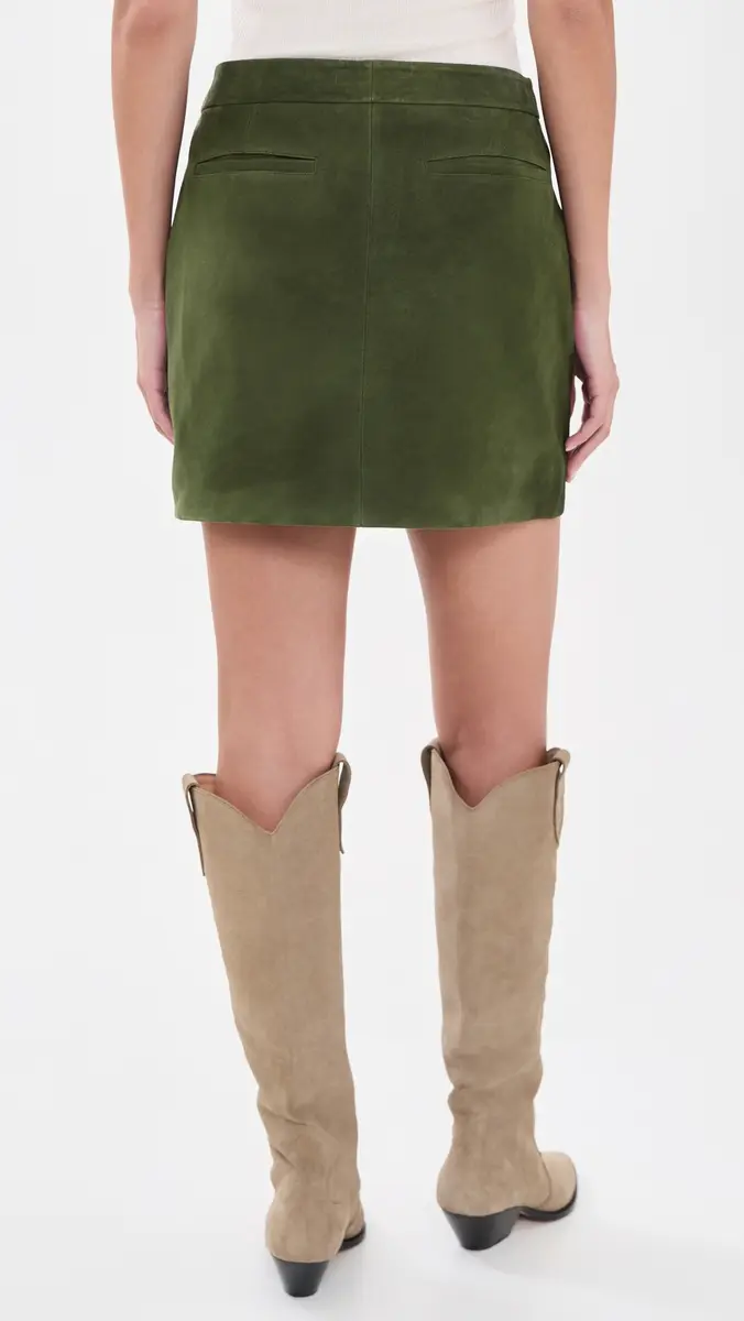 Theory Mini Suede Trouser Skirt | Thumbnail 3 Theory Mini Suede Trouser Skirt | Thumbnail 3