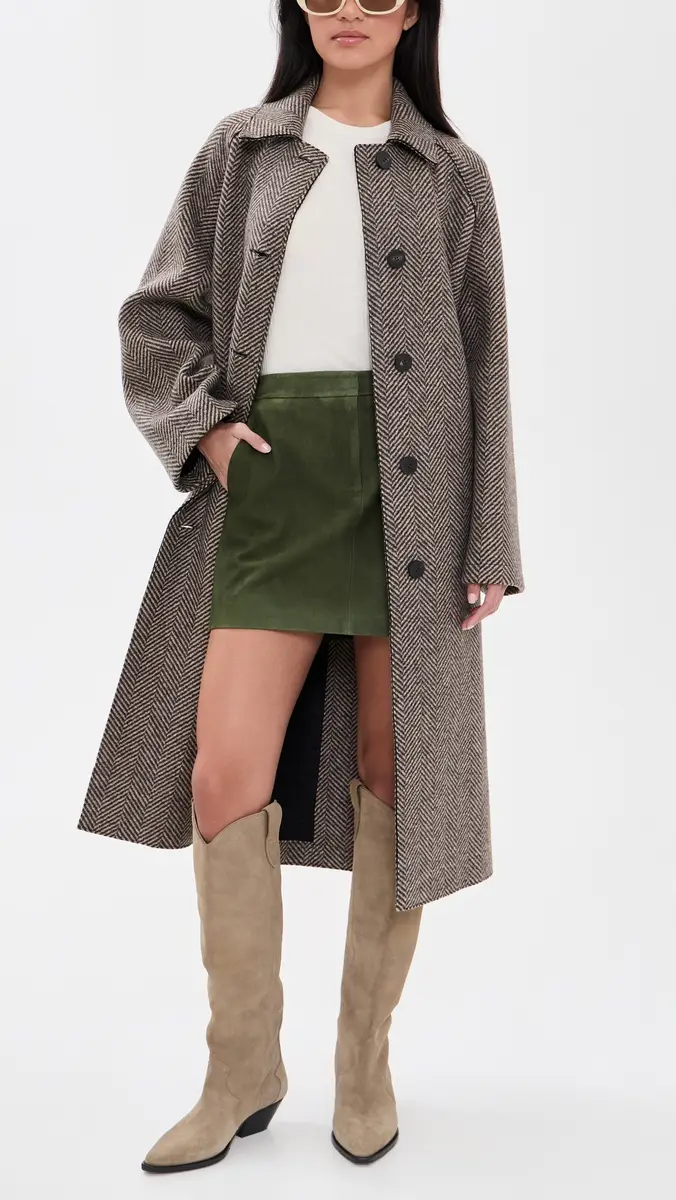 Theory Mini Suede Trouser Skirt | Thumbnail 5 Theory Mini Suede Trouser Skirt | Thumbnail 5