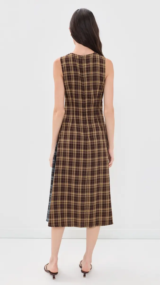 Another Girl Contrast Check Panel Midaxi Dress | Thumbnail 3 Another Girl Contrast Check Panel Midaxi Dress | Thumbnail 3