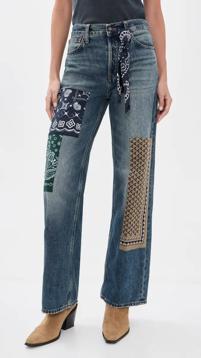 Madewell Low-Slung Baggy Patchwork Jeans | Thumbnail 2