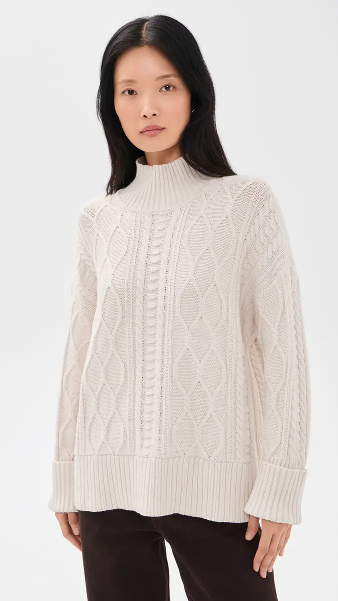 Splendid x @Cellajaneblog Cable Turtleneck Sweater | Thumbnail 2 Splendid x @Cellajaneblog Cable Turtleneck Sweater | Thumbnail 2