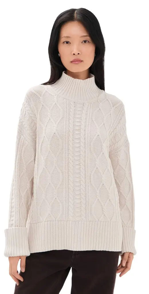 Splendid x @Cellajaneblog Cable Turtleneck Sweater