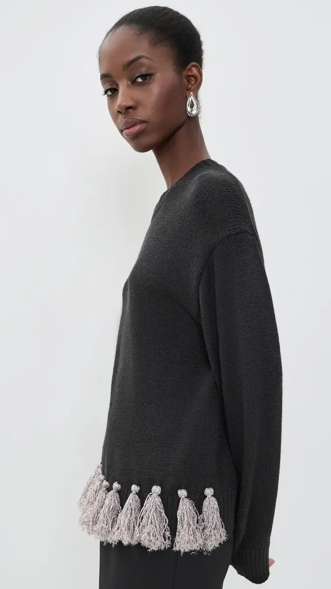 SIMONMILLER Roni Metallic Tassel Sweater | Thumbnail 4 SIMONMILLER Roni Metallic Tassel Sweater | Thumbnail 4