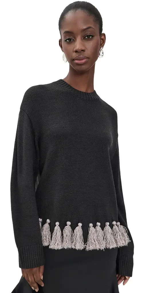 SIMONMILLER Roni Metallic Tassel Sweater