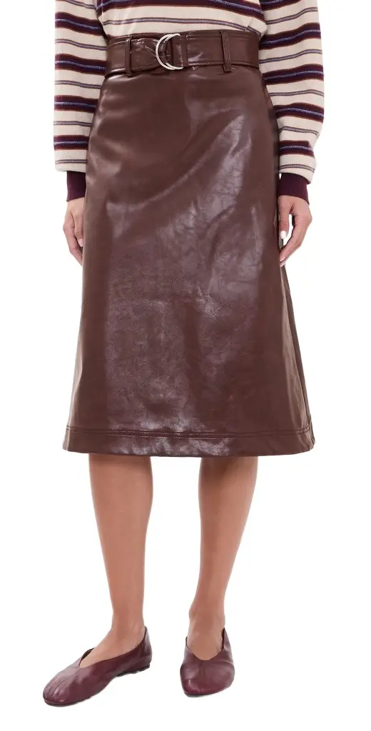 MSGM Leather Skirt