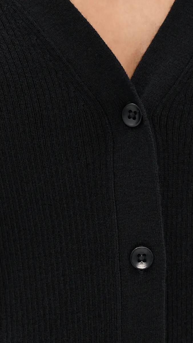 Tibi Feather Weight Ribbed V Neck Slim Cardigan | Thumbnail 6 Tibi Feather Weight Ribbed V Neck Slim Cardigan | Thumbnail 6