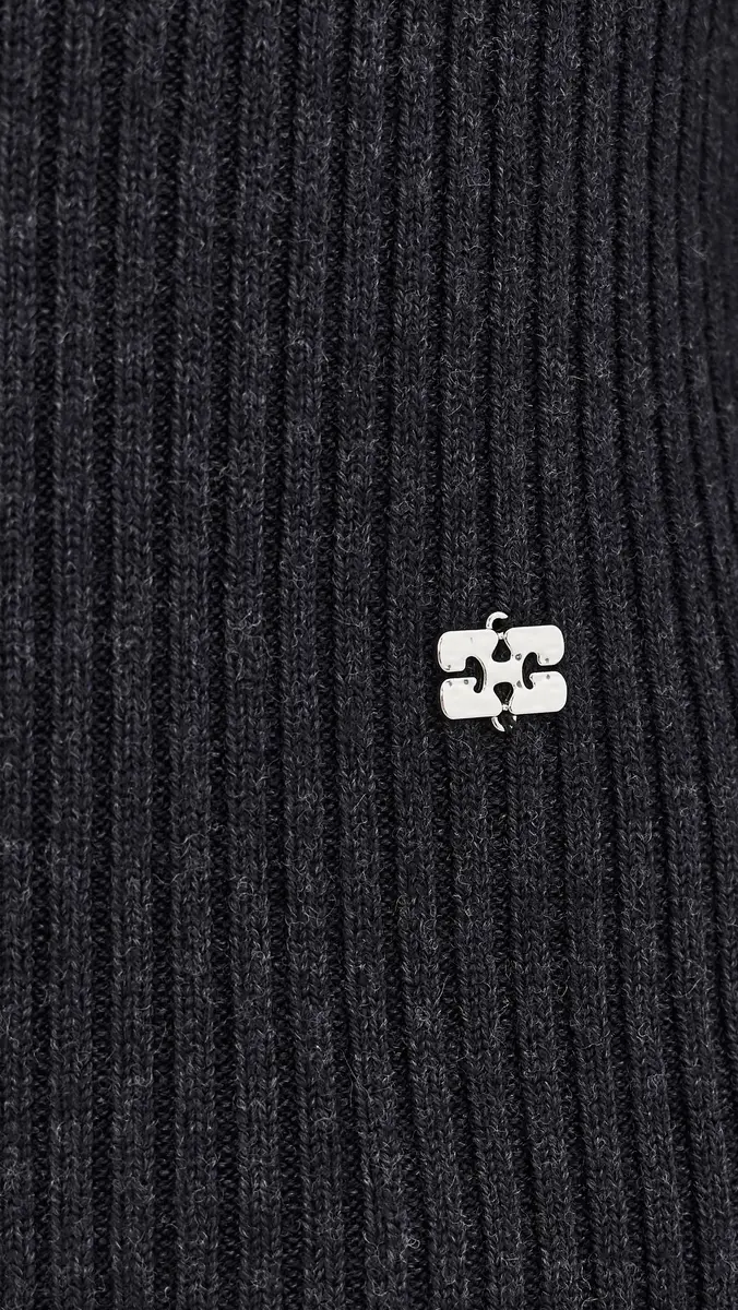 Ganni Ribbed Merino Wool Frill Sweater | Thumbnail 6 Ganni Ribbed Merino Wool Frill Sweater | Thumbnail 6