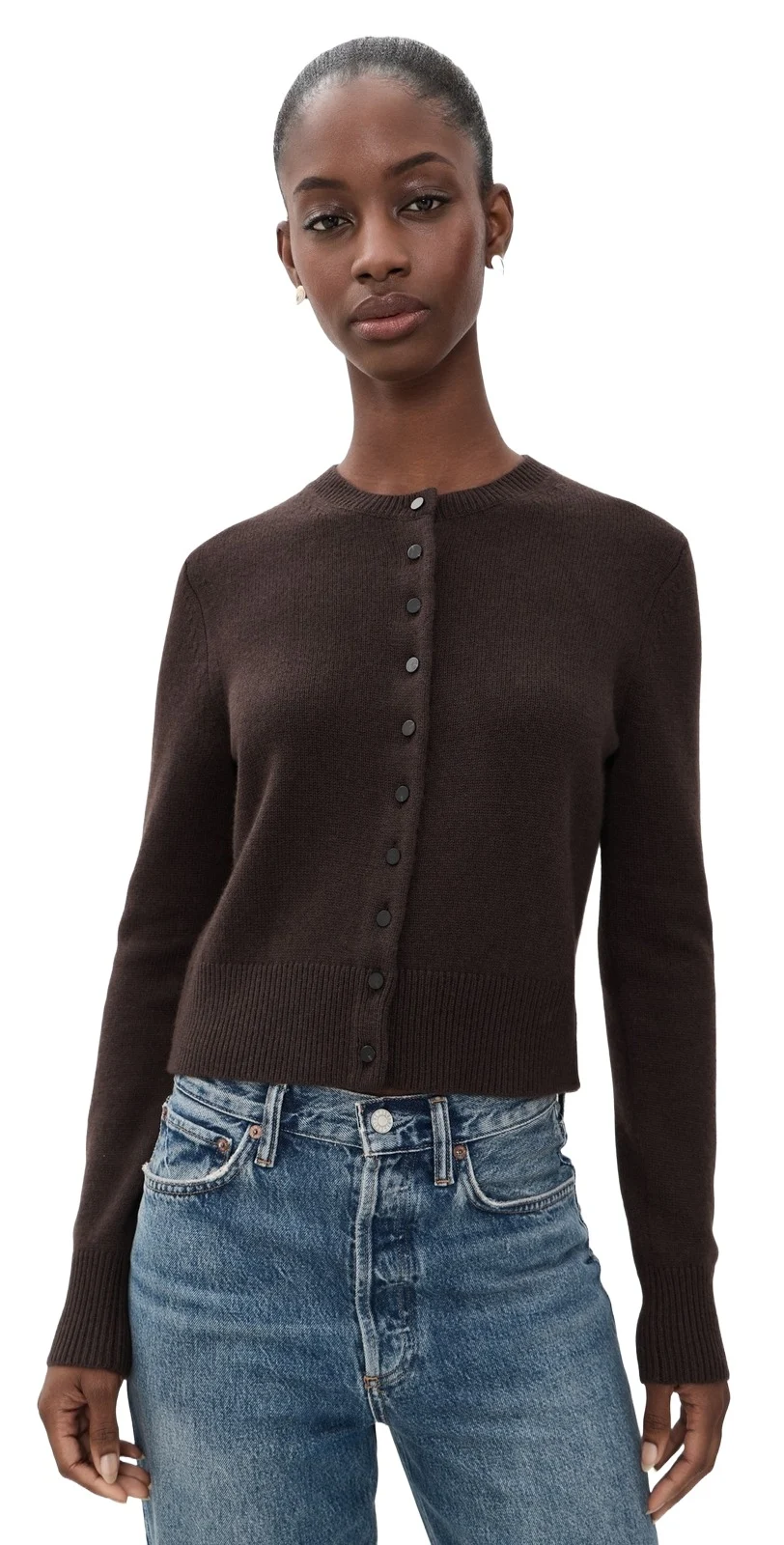 Crew Neck Button Down Cardigan Crew Neck Button Down Cardigan