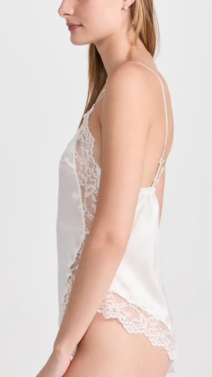 Fleur du Mal Venus Lace Trim Silk Thong Teddy | Thumbnail 4 Fleur du Mal Venus Lace Trim Silk Thong Teddy | Thumbnail 4