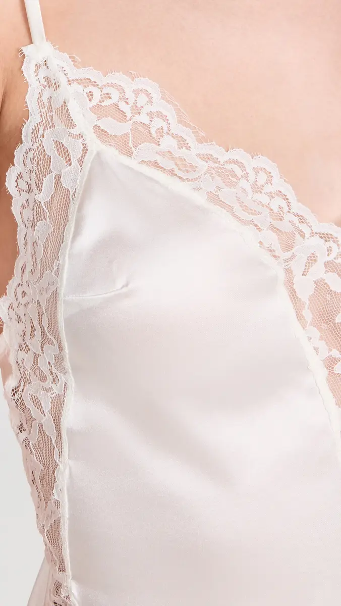 Fleur du Mal Venus Lace Trim Silk Thong Teddy | Thumbnail 6 Fleur du Mal Venus Lace Trim Silk Thong Teddy | Thumbnail 6