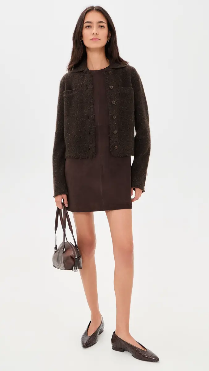 Vince Shrunken Donegal Cashmere Jacket | Thumbnail 5 Vince Shrunken Donegal Cashmere Jacket | Thumbnail 5