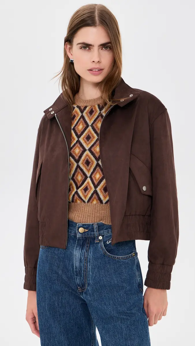 rag & bone Faux Suede Eliza Bomber Jacket | Thumbnail 2 rag & bone Faux Suede Eliza Bomber Jacket | Thumbnail 2