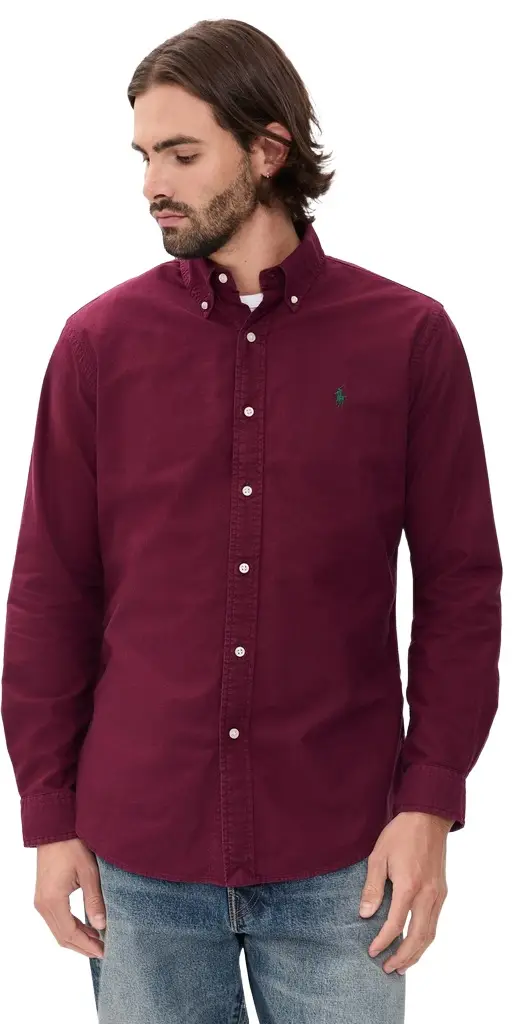 Polo Ralph Lauren Long-Sleeve Garment-Dyed Oxford Sport Shirt