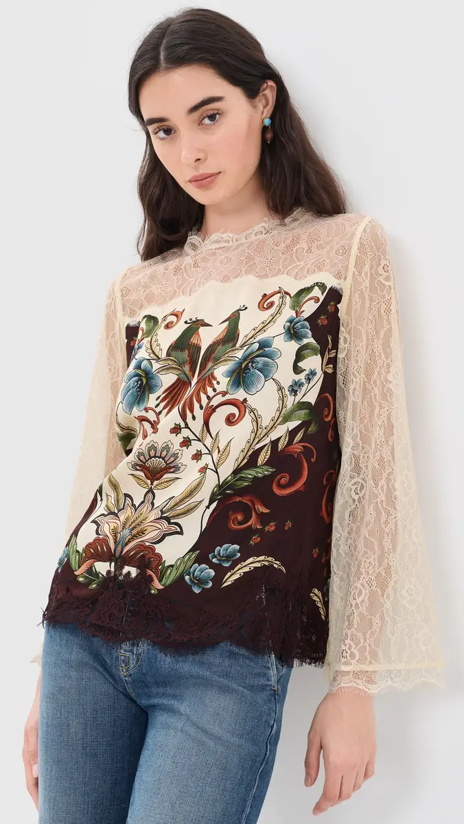 Farm Rio Millena Long Sleeve Blouse | Thumbnail 2 Farm Rio Millena Long Sleeve Blouse | Thumbnail 2