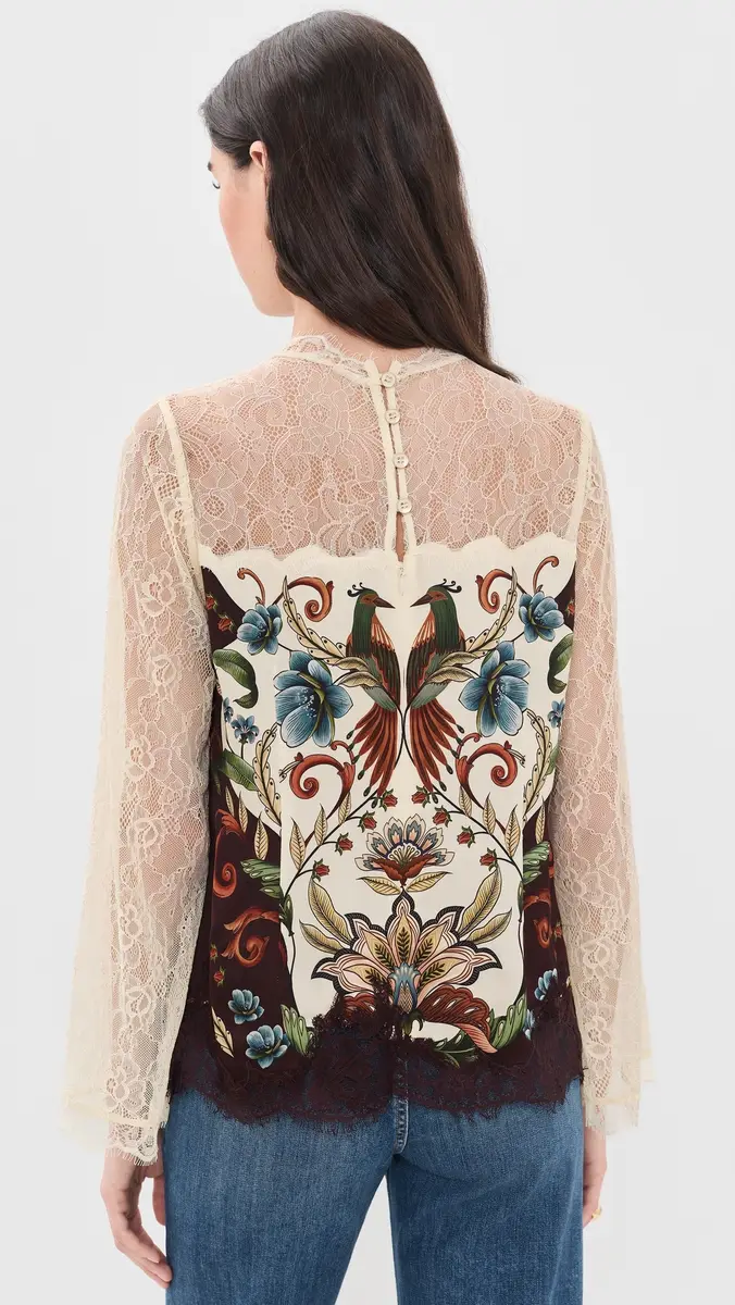 Farm Rio Millena Long Sleeve Blouse | Thumbnail 3 Farm Rio Millena Long Sleeve Blouse | Thumbnail 3