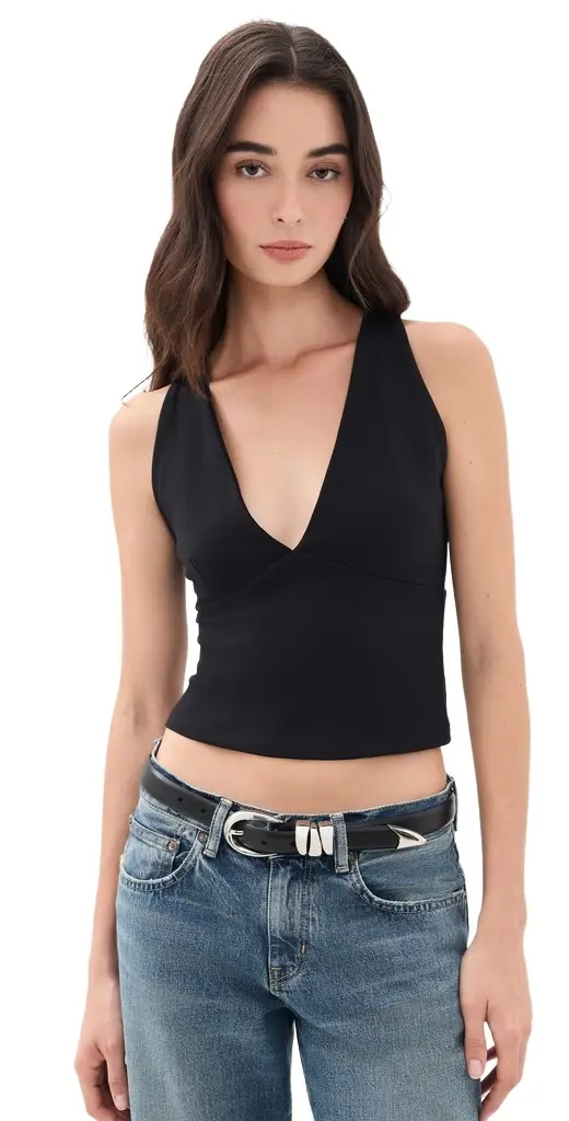 susana monaco V Neck Tank