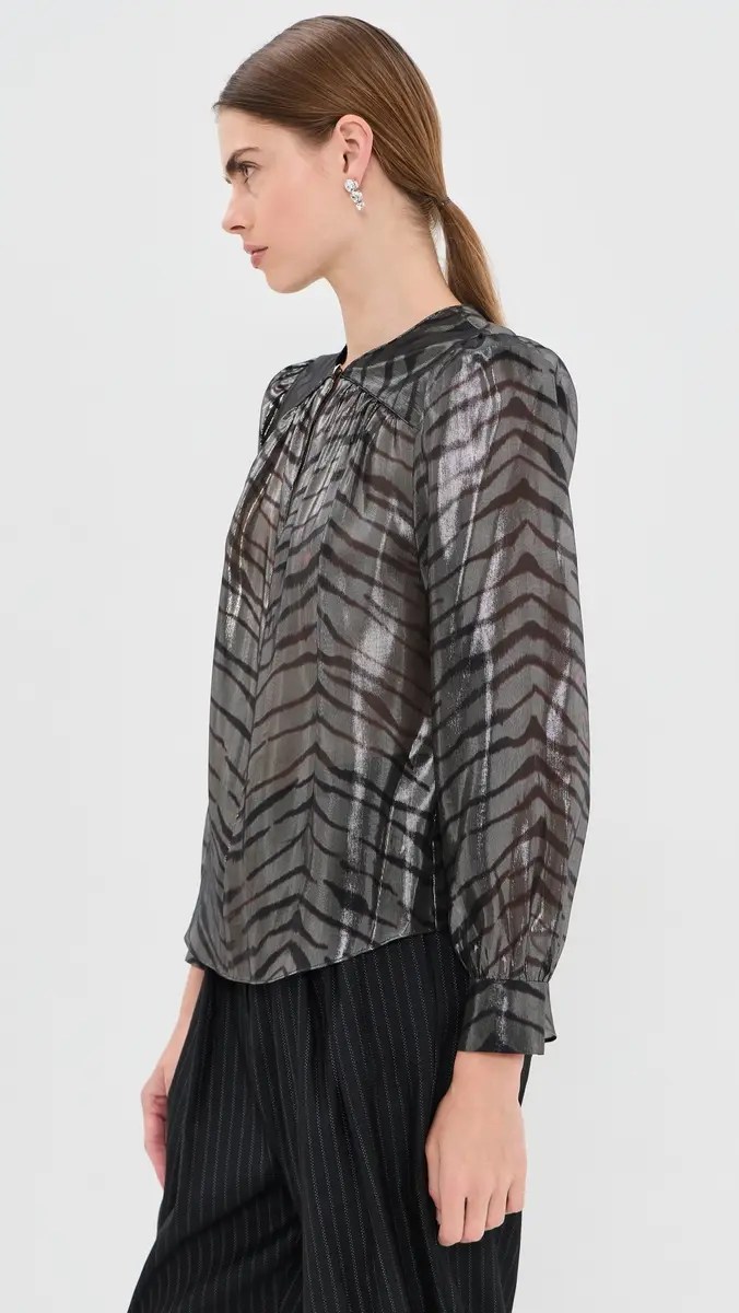 Isabel Marant Farali Gathered Silk Blouse | Thumbnail 4 Isabel Marant Farali Gathered Silk Blouse | Thumbnail 4