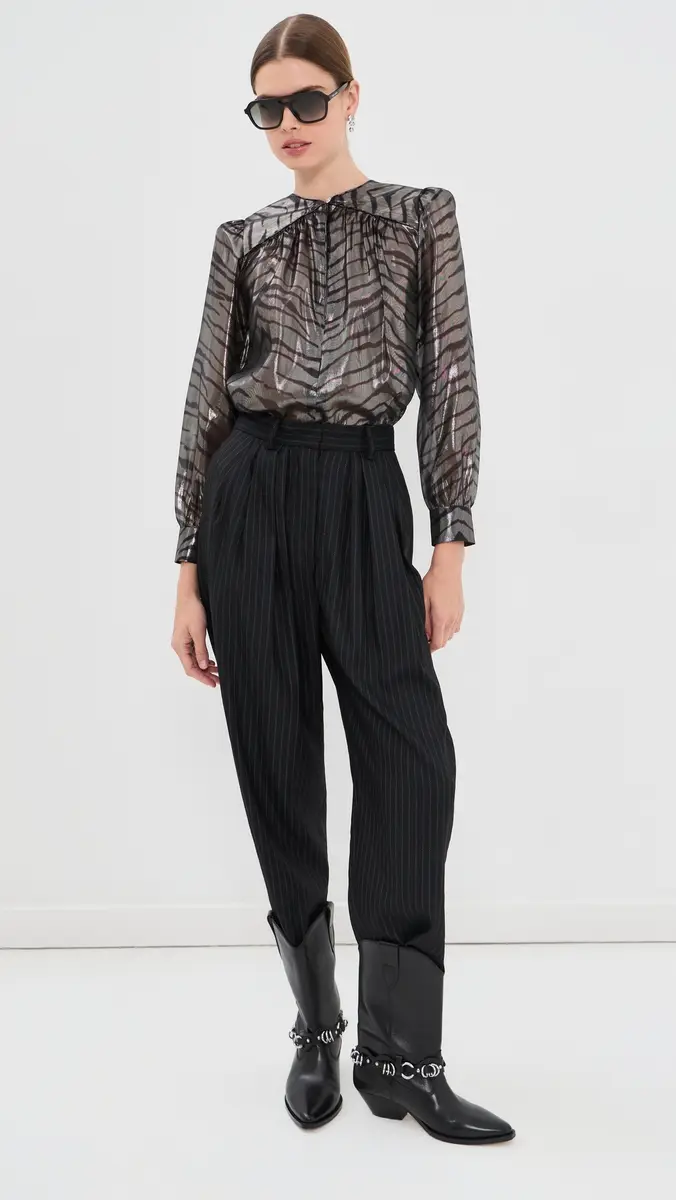 Isabel Marant Farali Gathered Silk Blouse | Thumbnail 5 Isabel Marant Farali Gathered Silk Blouse | Thumbnail 5
