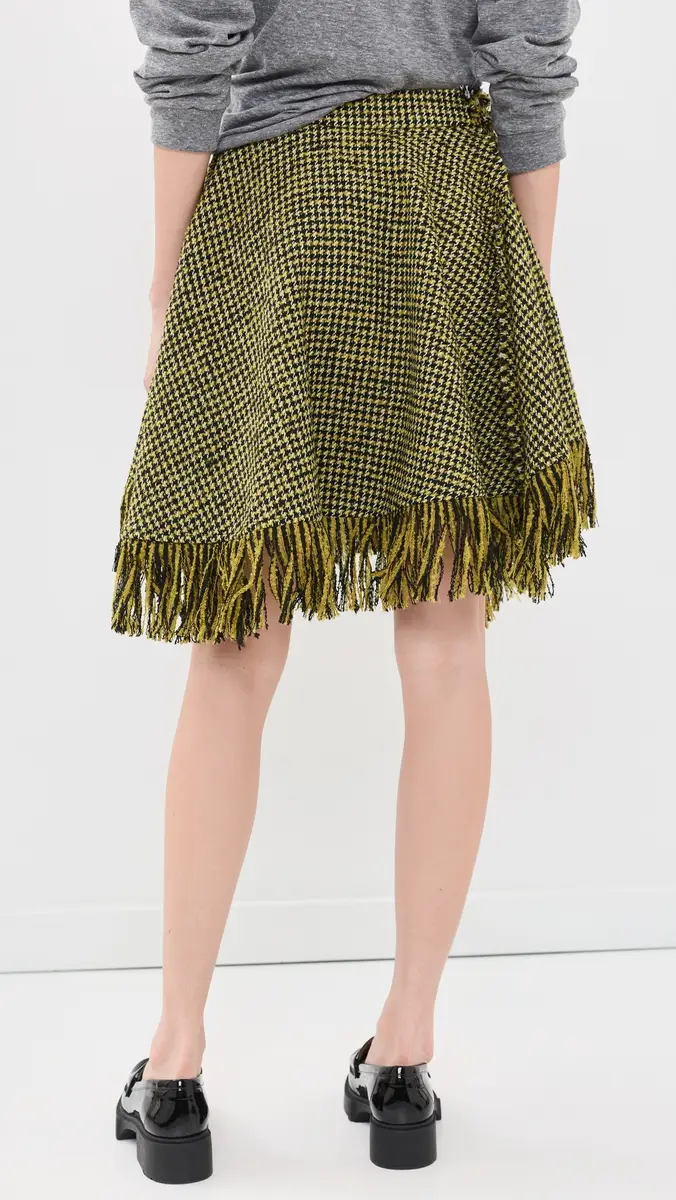 Ganni Woollen Check Mini Skirt | Thumbnail 4 Ganni Woollen Check Mini Skirt | Thumbnail 4