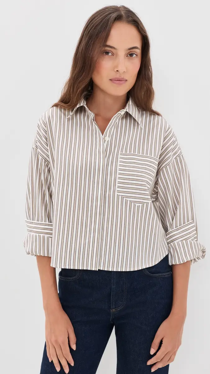 rag & bone Marin Cropped Stripe Shirt | Thumbnail 2 rag & bone Marin Cropped Stripe Shirt | Thumbnail 2