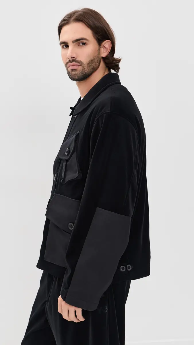 Y-3 Velour Button Jacket | Thumbnail 4 Y-3 Velour Button Jacket | Thumbnail 4