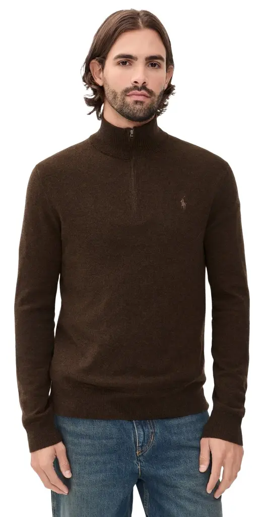 Polo Ralph Lauren Original Label Lux Merino Wool Quarter Zip Sweater