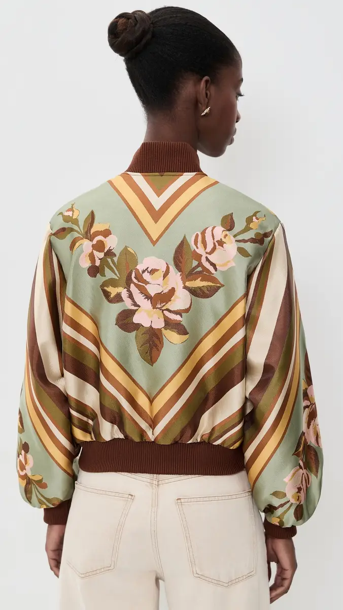 ALÉMAIS La Rosa Jacquard Bomber Jacket | Thumbnail 3 ALÉMAIS La Rosa Jacquard Bomber Jacket | Thumbnail 3