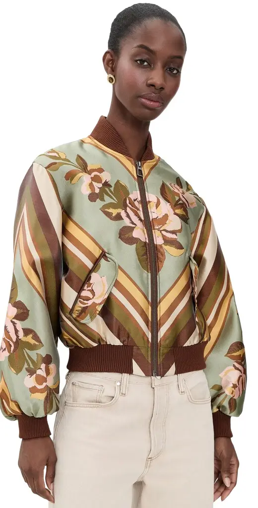 La Rosa Jacquard Bomber Jacket La Rosa Jacquard Bomber Jacket