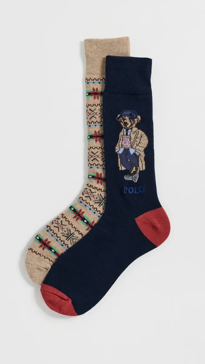 Polo Ralph Lauren Litchfield Bear Socks 2-Pack | Thumbnail 2