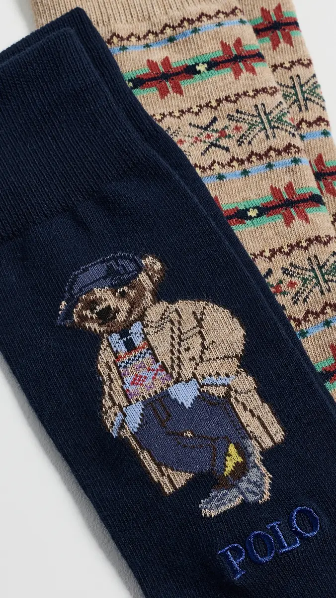 Polo Ralph Lauren Litchfield Bear Socks 2-Pack | Thumbnail 3