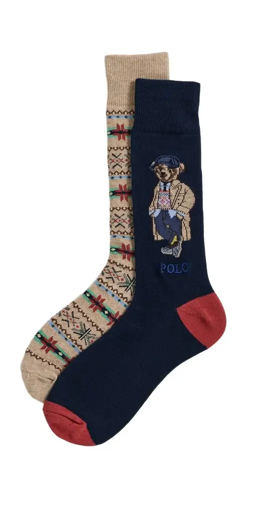 Polo Ralph Lauren Litchfield Bear Socks 2-Pack