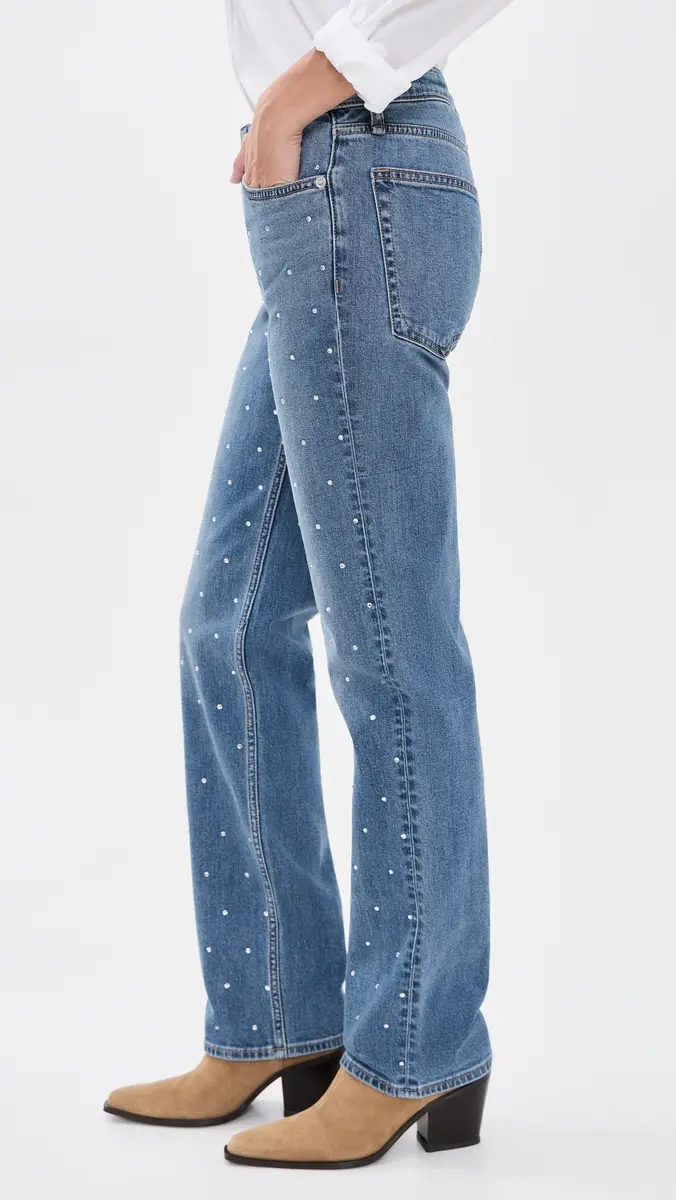 rag & bone Harlow Low Rise Slim Straight Jeans | Thumbnail 4 rag & bone Harlow Low Rise Slim Straight Jeans | Thumbnail 4