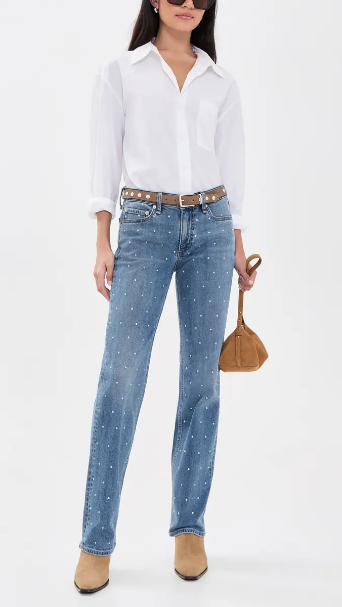 rag & bone Harlow Low Rise Slim Straight Jeans | Thumbnail 5 rag & bone Harlow Low Rise Slim Straight Jeans | Thumbnail 5