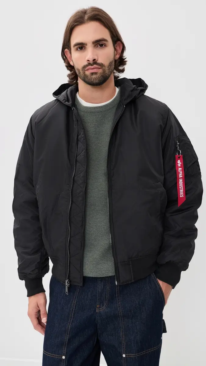 Alpha Industries Oxford Nylon Hooded Relaxed Fit Jacket | Thumbnail 2