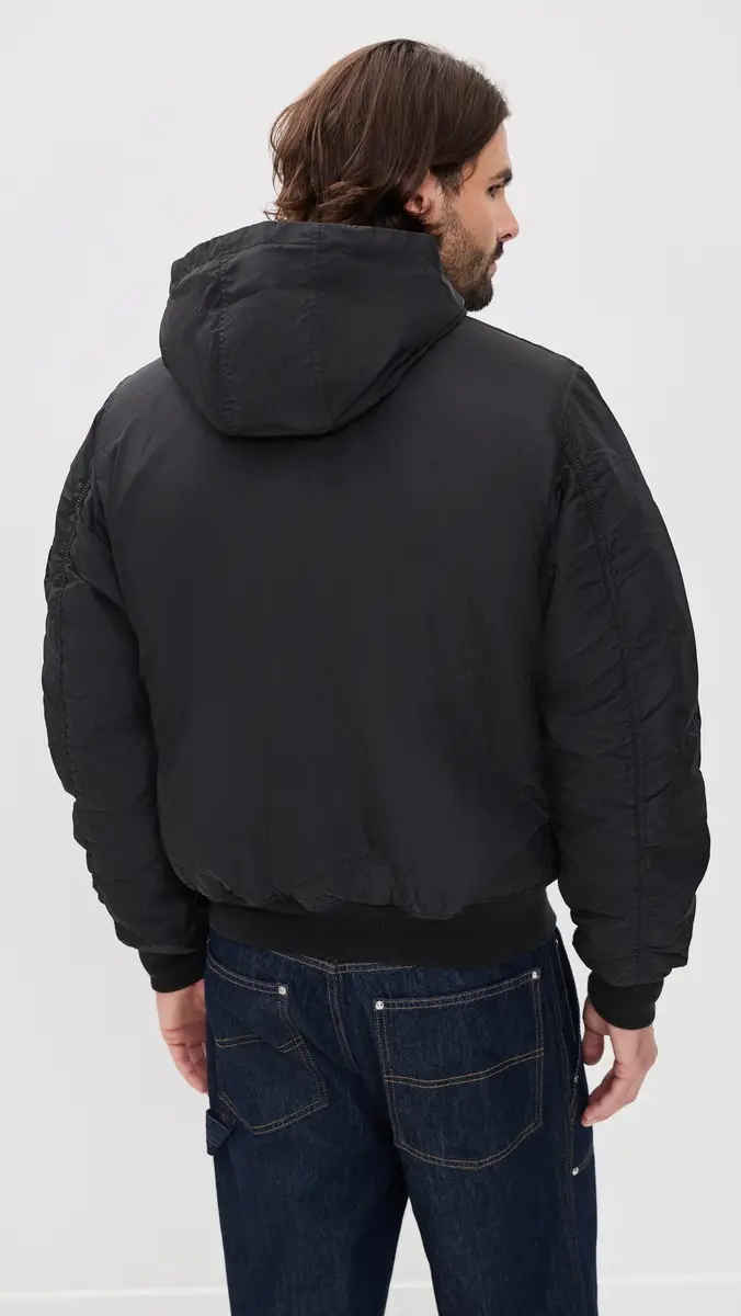 Alpha Industries Oxford Nylon Hooded Relaxed Fit Jacket | Thumbnail 3