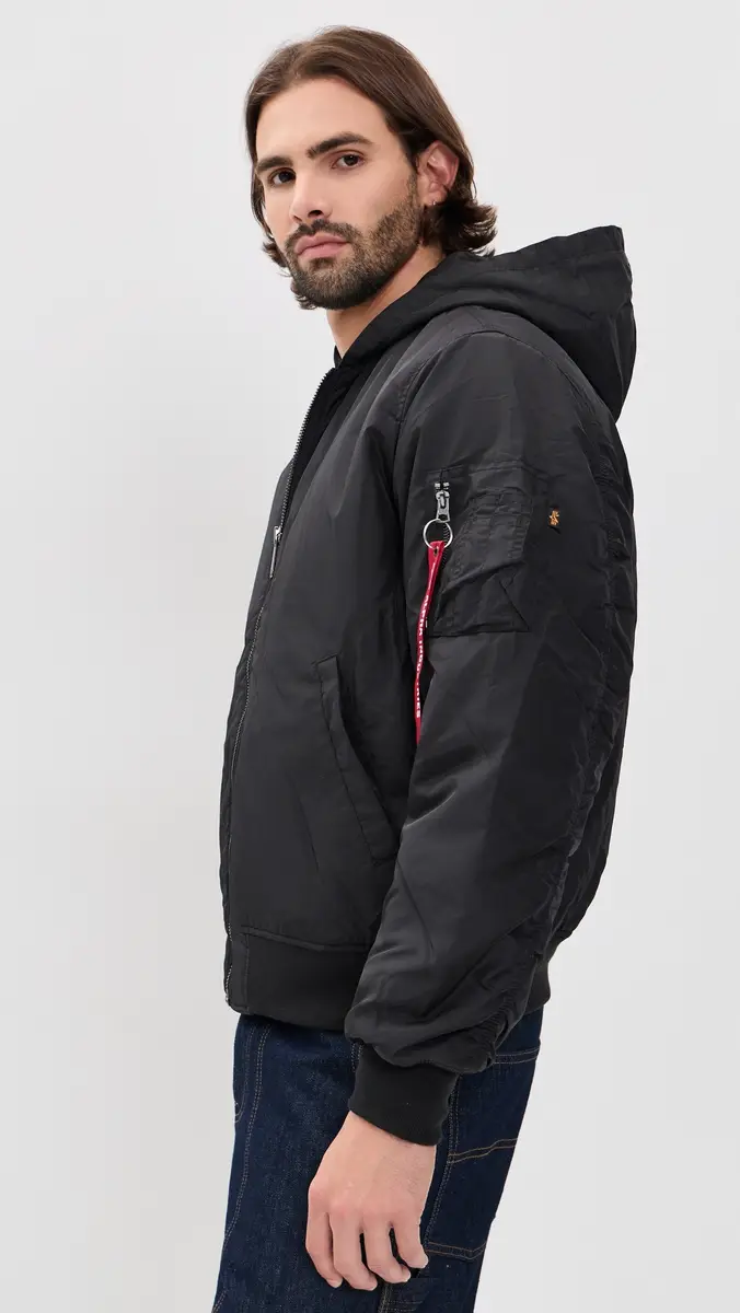Alpha Industries Oxford Nylon Hooded Relaxed Fit Jacket | Thumbnail 4