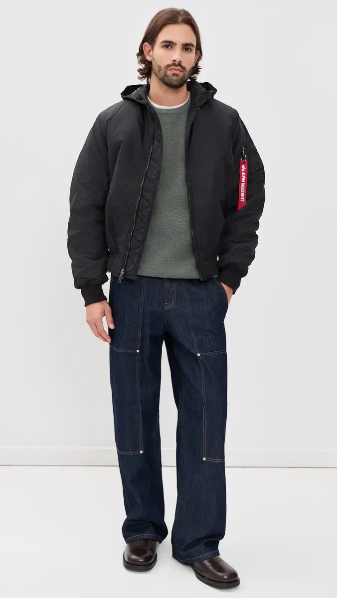 Alpha Industries Oxford Nylon Hooded Relaxed Fit Jacket | Thumbnail 5
