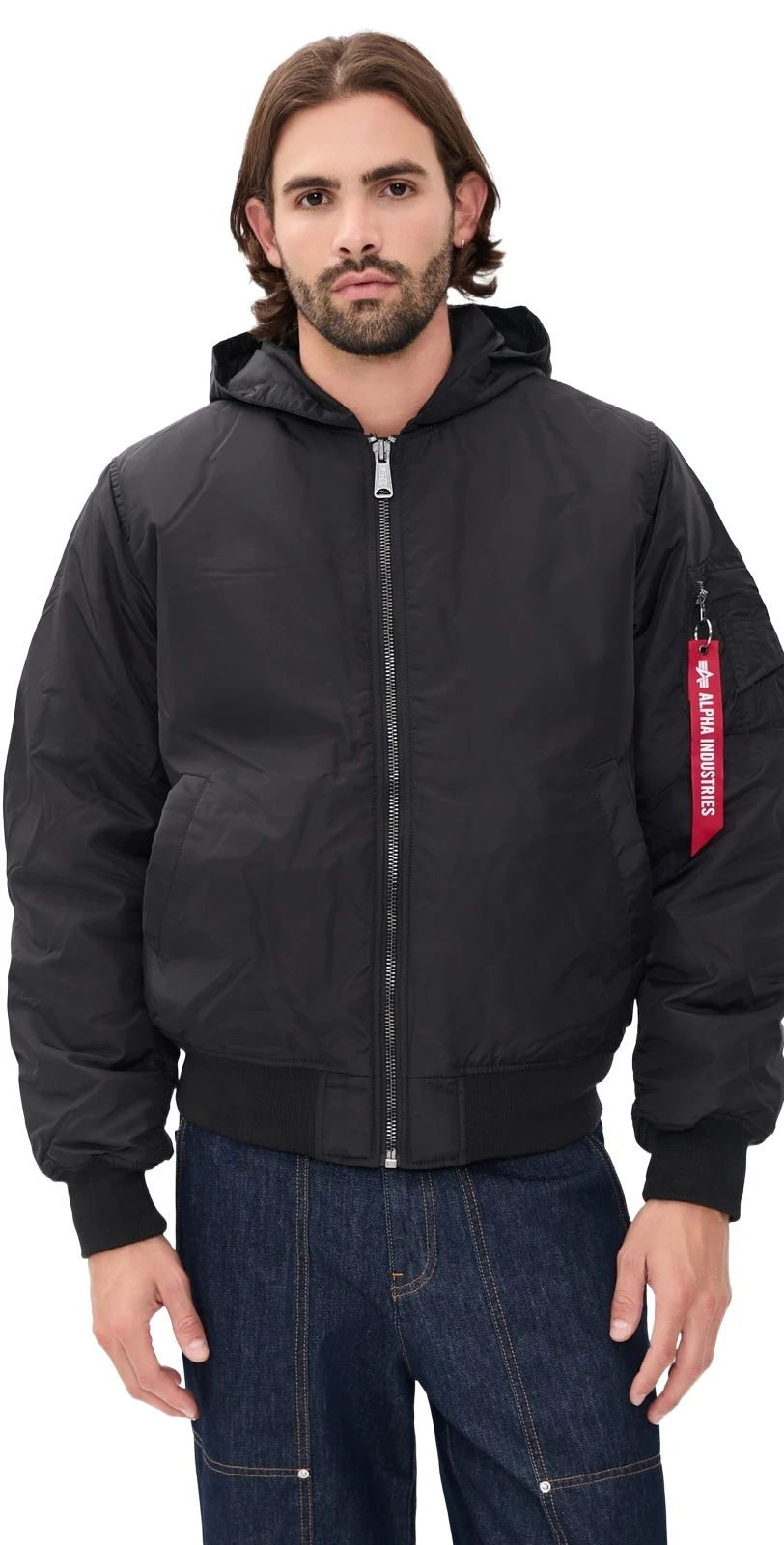 Oxford Nylon Hooded Relaxed Fit Jacket Oxford Nylon Hooded Relaxed Fit Jacket