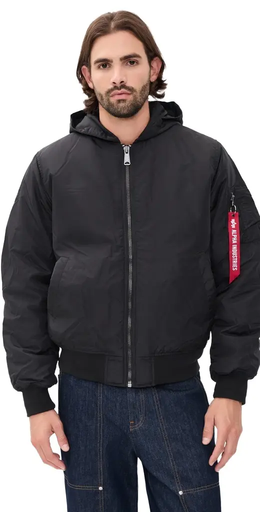 Alpha Industries Oxford Nylon Hooded Relaxed Fit Jacket