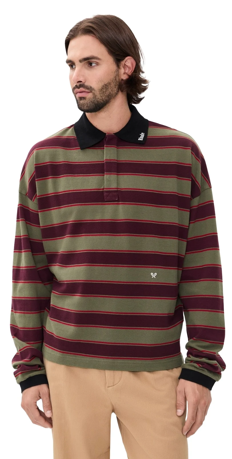 Fontaine Striped Long Sleeve Polo Fontaine Striped Long Sleeve Polo